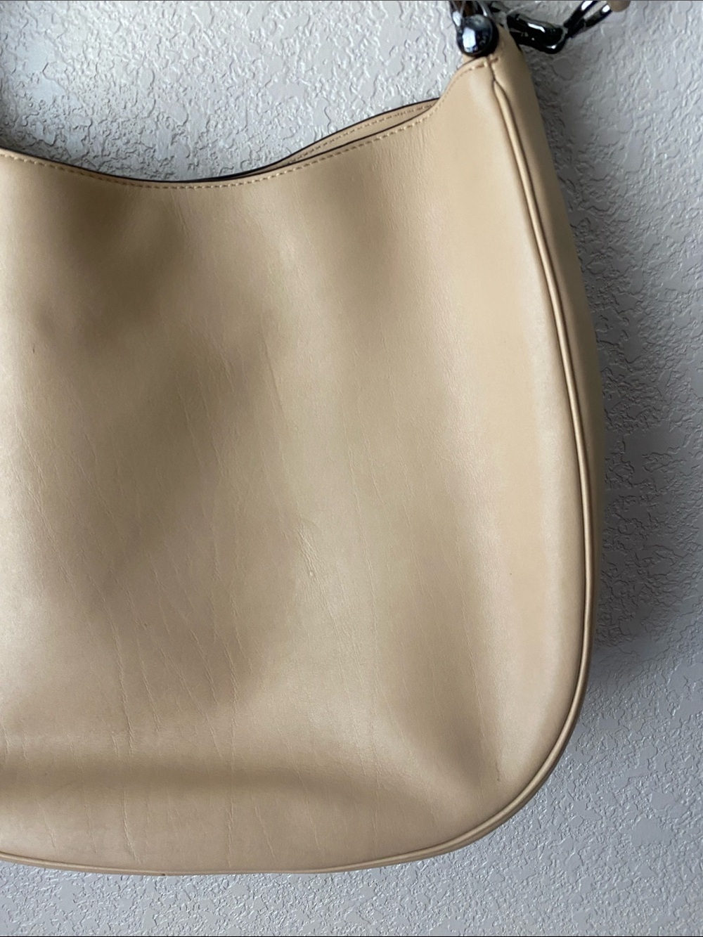 COACH Beachwood Beige Leather Snap NOMAD Hobo Shoulder Bag Purse #36026 - Picture 8 of 16
